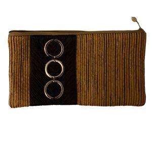 Clutch bag. Silver. Brown. Gold.